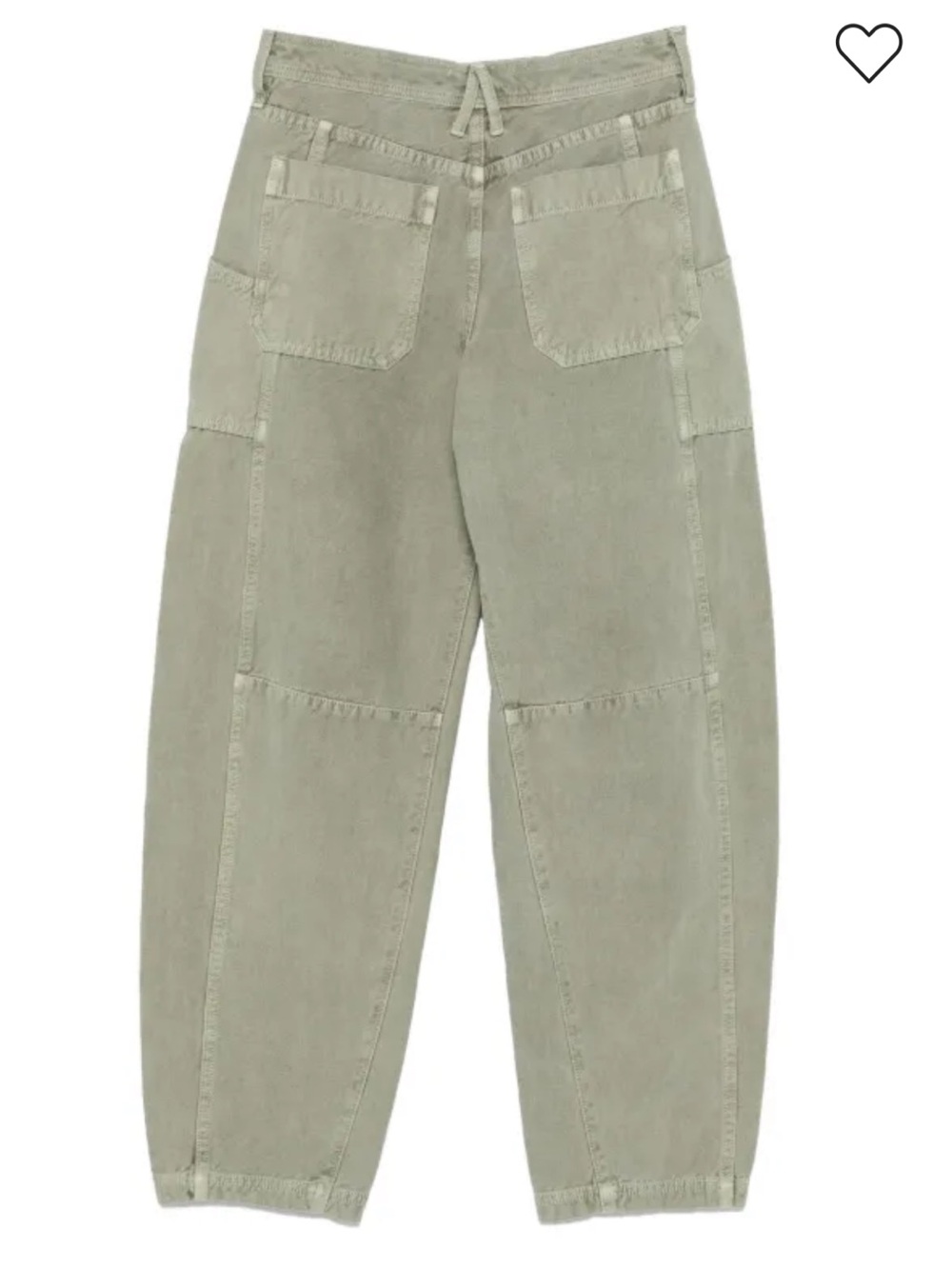 SLVRLAKE Light Olive High-Waist Denim Pants